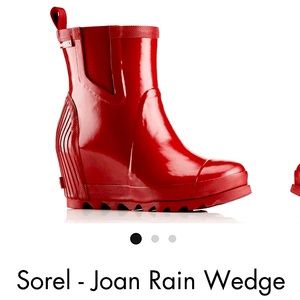 ❤️ RED SOREL  Joan Wedge Rain Boots  ❤️